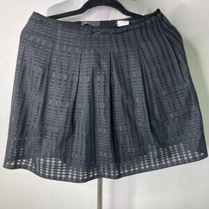 Vince Women's Black A-Line Sheer Zip Up Skirt Size 4